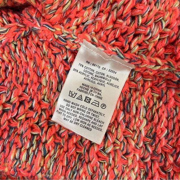 Anthropologie Moth Coral Marled Swing Sweater Large - Picture 11 of 15